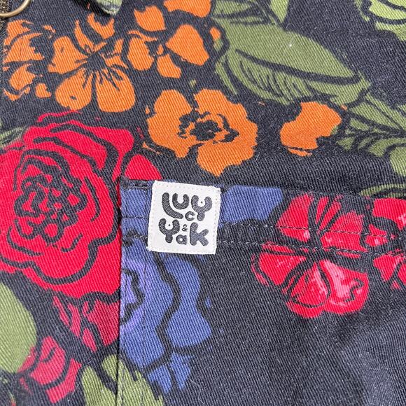 Lucy and Yak Womens Ragan Cotton Jumpsuit Maria Print Size 16 Tall Funky Cottage - Picture 7 of 9